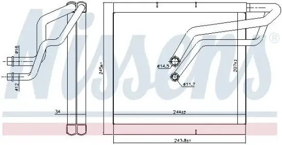 Verdampfer, Klimaanlage NISSENS 92366 Bild Verdampfer, Klimaanlage NISSENS 92366