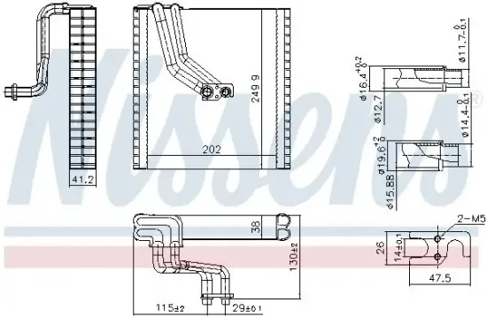 Verdampfer, Klimaanlage NISSENS 92369 Bild Verdampfer, Klimaanlage NISSENS 92369