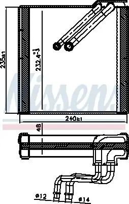 Verdampfer, Klimaanlage NISSENS 92371 Bild Verdampfer, Klimaanlage NISSENS 92371