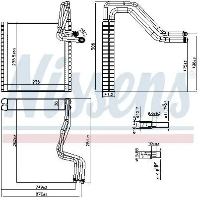 Verdampfer, Klimaanlage NISSENS 92372 Bild Verdampfer, Klimaanlage NISSENS 92372