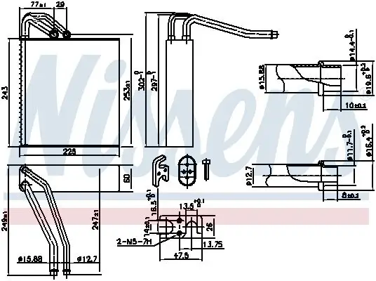 Verdampfer, Klimaanlage NISSENS 92376 Bild Verdampfer, Klimaanlage NISSENS 92376