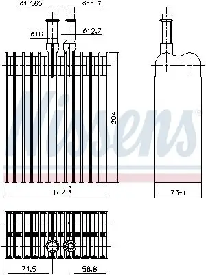 Verdampfer, Klimaanlage NISSENS 92378 Bild Verdampfer, Klimaanlage NISSENS 92378