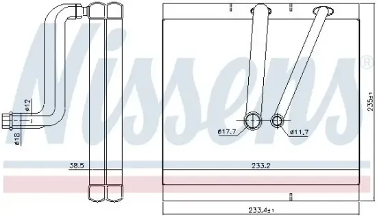 Verdampfer, Klimaanlage NISSENS 92381 Bild Verdampfer, Klimaanlage NISSENS 92381