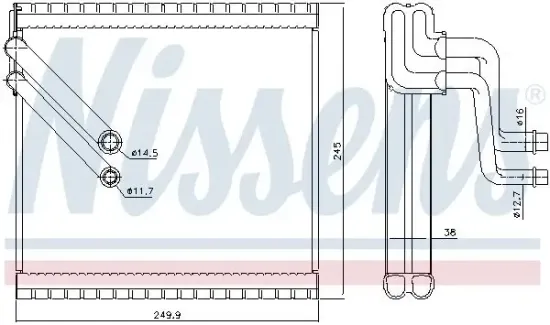 Verdampfer, Klimaanlage NISSENS 92409 Bild Verdampfer, Klimaanlage NISSENS 92409