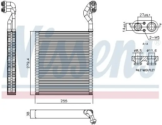 Verdampfer, Klimaanlage NISSENS 92413 Bild Verdampfer, Klimaanlage NISSENS 92413