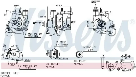 Lader, Aufladung NISSENS 93134 Bild Lader, Aufladung NISSENS 93134