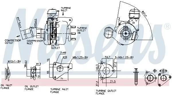 Ölleitung, Lader NISSENS 935043