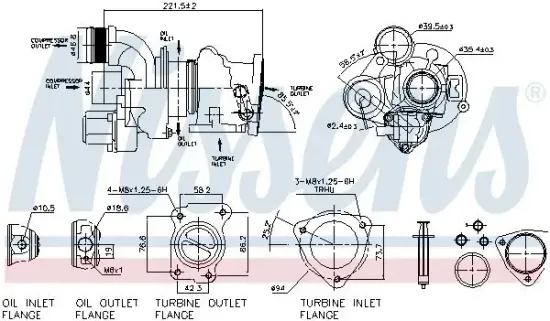 Lader, Aufladung NISSENS 93154 Bild Lader, Aufladung NISSENS 93154
