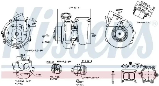Ölleitung, Lader NISSENS 935256 Bild Ölleitung, Lader NISSENS 935256