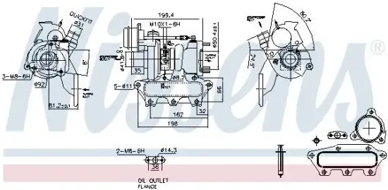 Lader, Aufladung NISSENS 93423 Bild Lader, Aufladung NISSENS 93423