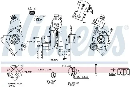 Lader, Aufladung NISSENS 93455 Bild Lader, Aufladung NISSENS 93455