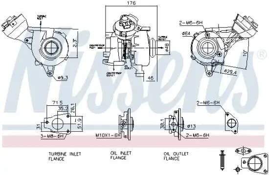 Lader, Aufladung NISSENS 93482 Bild Lader, Aufladung NISSENS 93482