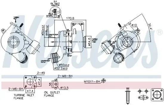 Lader, Aufladung NISSENS 93491 Bild Lader, Aufladung NISSENS 93491