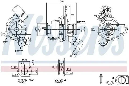Lader, Aufladung NISSENS 93519 Bild Lader, Aufladung NISSENS 93519