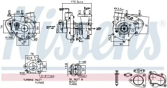 Lader, Aufladung NISSENS 93544 Bild Lader, Aufladung NISSENS 93544