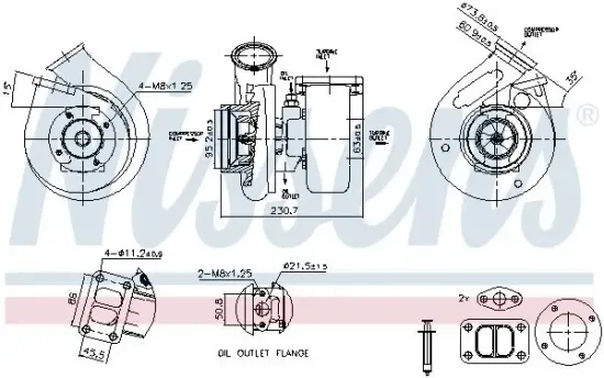 Lader, Aufladung NISSENS 93663 Bild Lader, Aufladung NISSENS 93663