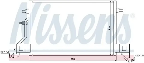 Kondensator, Klimaanlage NISSENS 940002 Bild Kondensator, Klimaanlage NISSENS 940002