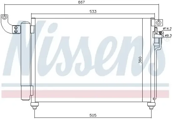 Kondensator, Klimaanlage NISSENS 940003 Bild Kondensator, Klimaanlage NISSENS 940003