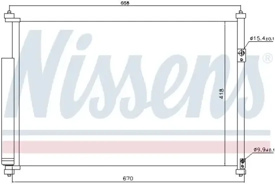 Kondensator, Klimaanlage NISSENS 940012 Bild Kondensator, Klimaanlage NISSENS 940012