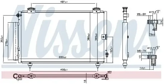 Kondensator, Klimaanlage NISSENS 940013 Bild Kondensator, Klimaanlage NISSENS 940013