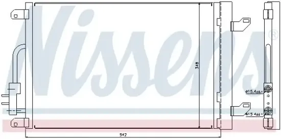 Kondensator, Klimaanlage NISSENS 940015 Bild Kondensator, Klimaanlage NISSENS 940015