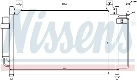 Kondensator, Klimaanlage NISSENS 940049 Bild Kondensator, Klimaanlage NISSENS 940049