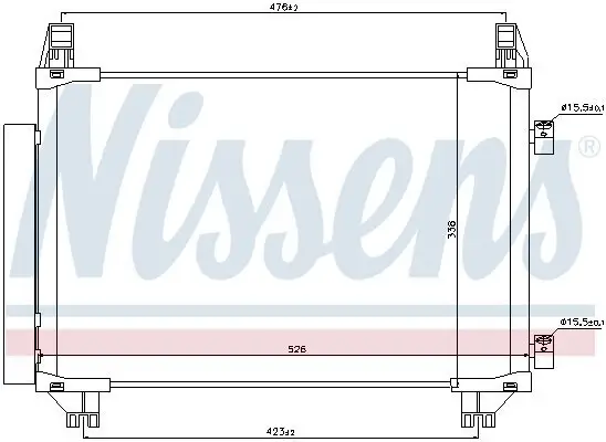 Kondensator, Klimaanlage NISSENS 940050 Bild Kondensator, Klimaanlage NISSENS 940050