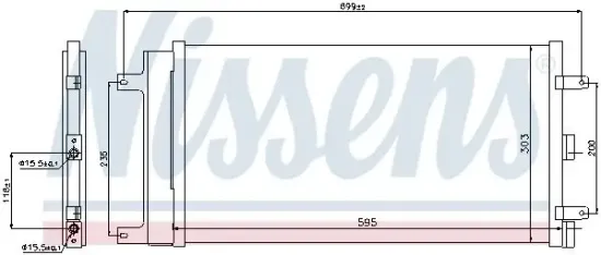 Kondensator, Klimaanlage NISSENS 940061 Bild Kondensator, Klimaanlage NISSENS 940061