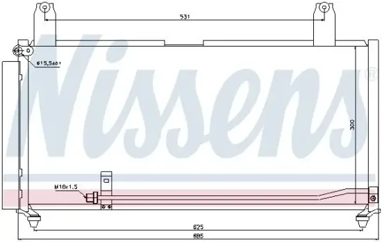 Kondensator, Klimaanlage NISSENS 940080 Bild Kondensator, Klimaanlage NISSENS 940080