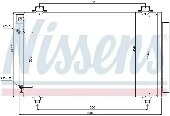 Kondensator, Klimaanlage NISSENS 940081 Bild Kondensator, Klimaanlage NISSENS 940081