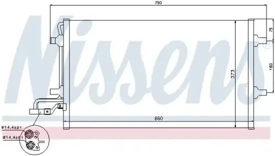 Kondensator, Klimaanlage NISSENS 940086 Bild Kondensator, Klimaanlage NISSENS 940086