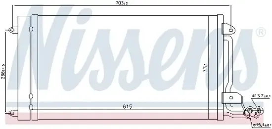 Kondensator, Klimaanlage NISSENS 940093 Bild Kondensator, Klimaanlage NISSENS 940093