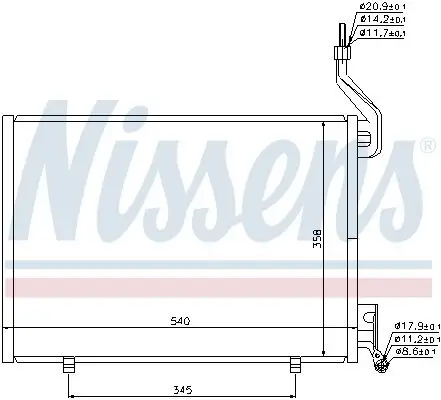 Kondensator, Klimaanlage NISSENS 940107 Bild Kondensator, Klimaanlage NISSENS 940107