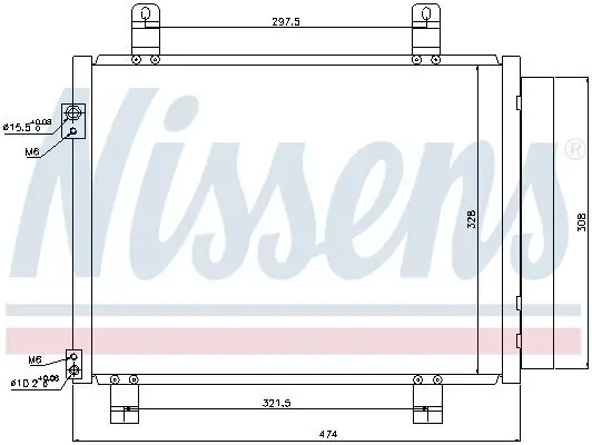 Kondensator, Klimaanlage NISSENS 940122 Bild Kondensator, Klimaanlage NISSENS 940122