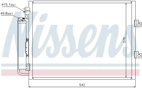 Kondensator, Klimaanlage NISSENS 940126 Bild Kondensator, Klimaanlage NISSENS 940126