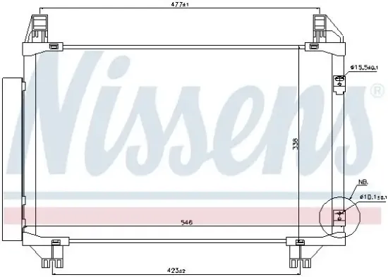 Kondensator, Klimaanlage NISSENS 940130 Bild Kondensator, Klimaanlage NISSENS 940130