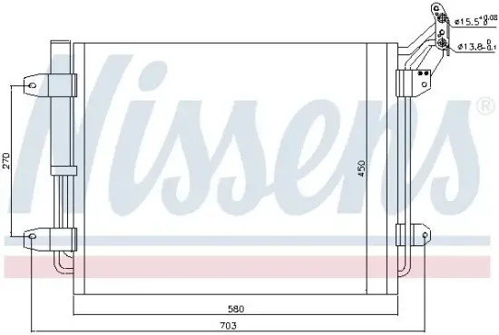 Kondensator, Klimaanlage NISSENS 940138 Bild Kondensator, Klimaanlage NISSENS 940138