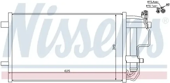 Kondensator, Klimaanlage NISSENS 940149 Bild Kondensator, Klimaanlage NISSENS 940149