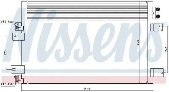 Kondensator, Klimaanlage NISSENS 940151 Bild Kondensator, Klimaanlage NISSENS 940151
