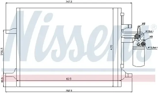 Kondensator, Klimaanlage NISSENS 940159 Bild Kondensator, Klimaanlage NISSENS 940159