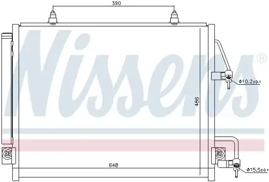 Kondensator, Klimaanlage NISSENS 940166 Bild Kondensator, Klimaanlage NISSENS 940166