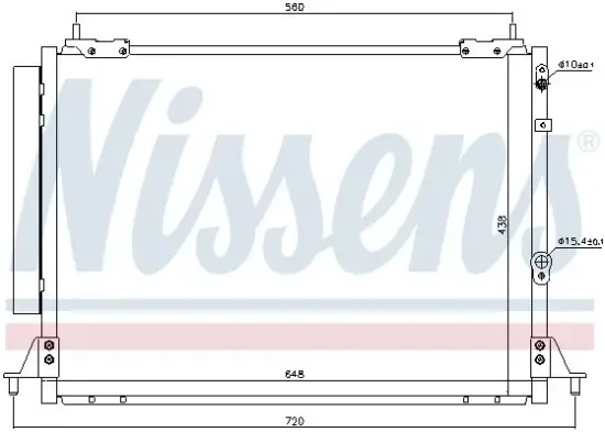Kondensator, Klimaanlage NISSENS 940188 Bild Kondensator, Klimaanlage NISSENS 940188