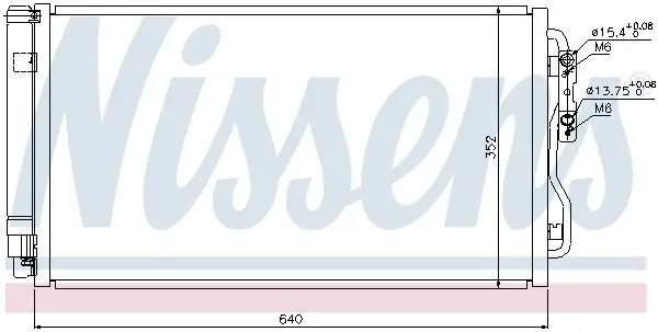 Kondensator, Klimaanlage NISSENS 940236