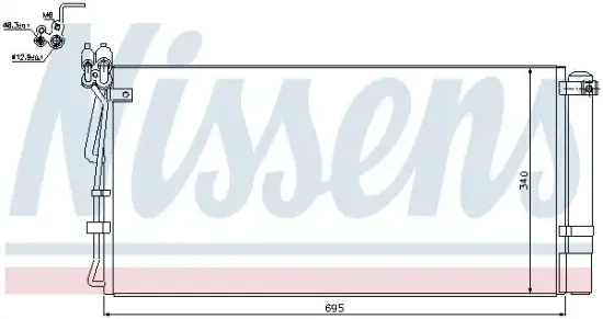 Kondensator, Klimaanlage NISSENS 940250 Bild Kondensator, Klimaanlage NISSENS 940250