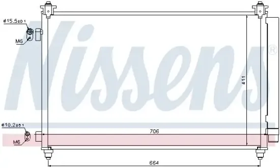 Kondensator, Klimaanlage NISSENS 940253 Bild Kondensator, Klimaanlage NISSENS 940253