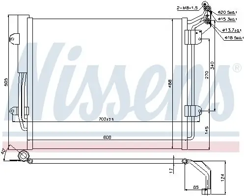 Kondensator, Klimaanlage NISSENS 940256 Bild Kondensator, Klimaanlage NISSENS 940256