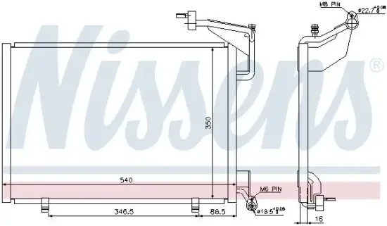 Kondensator, Klimaanlage NISSENS 940285 Bild Kondensator, Klimaanlage NISSENS 940285