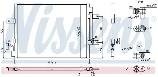 Kondensator, Klimaanlage NISSENS 940311 Bild Kondensator, Klimaanlage NISSENS 940311