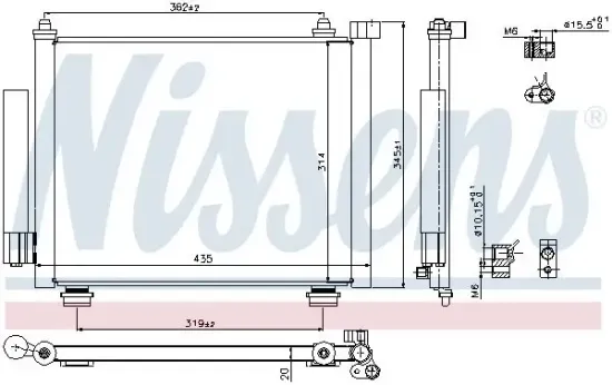 Kondensator, Klimaanlage NISSENS 940315 Bild Kondensator, Klimaanlage NISSENS 940315