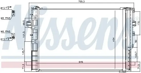 Kondensator, Klimaanlage NISSENS 940322 Bild Kondensator, Klimaanlage NISSENS 940322